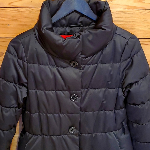 kate spade Cyndy Logo Button Flared Down Puffer Coat - Picture 2 of 14